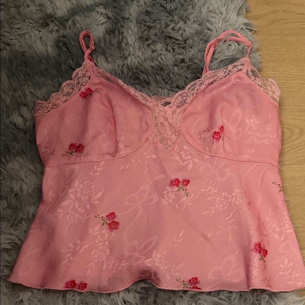 LoveShackFancy Pink Floral Camisole